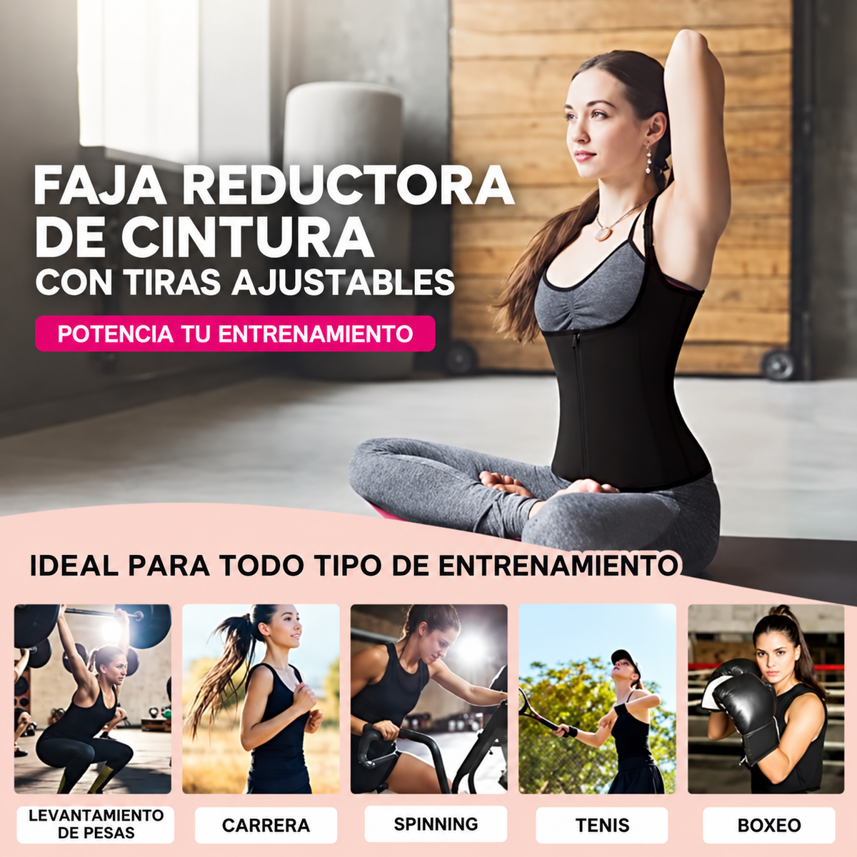 Faja Moldeadora Doble Presión para Cintura y Abdomen – Invisible bajo la Ropa