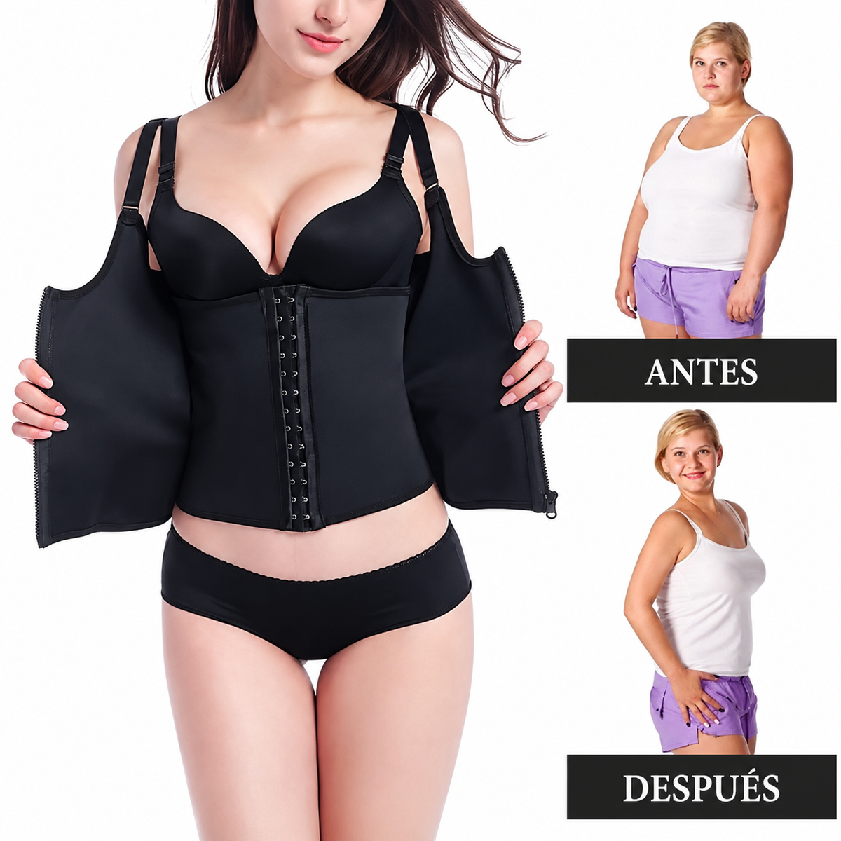 Faja Moldeadora Doble Presión para Cintura y Abdomen – Invisible bajo la Ropa