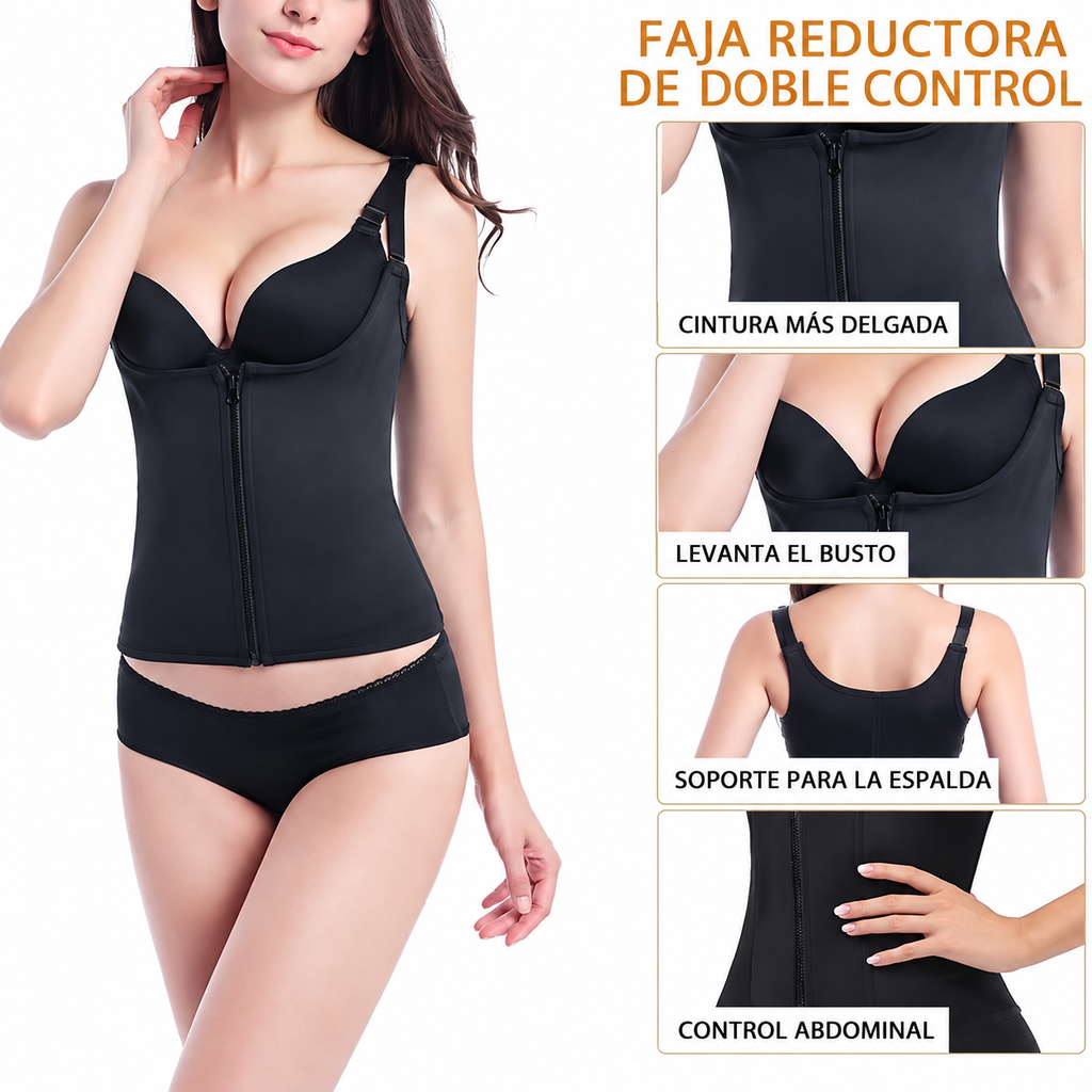 Faja Moldeadora Doble Presión para Cintura y Abdomen – Invisible bajo la Ropa