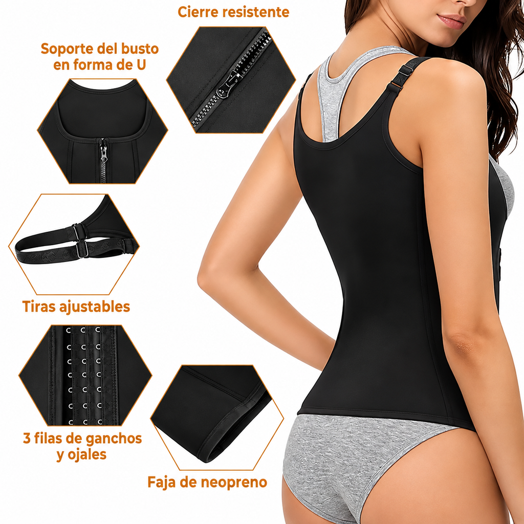 Faja Moldeadora Doble Presión para Cintura y Abdomen – Invisible bajo la Ropa